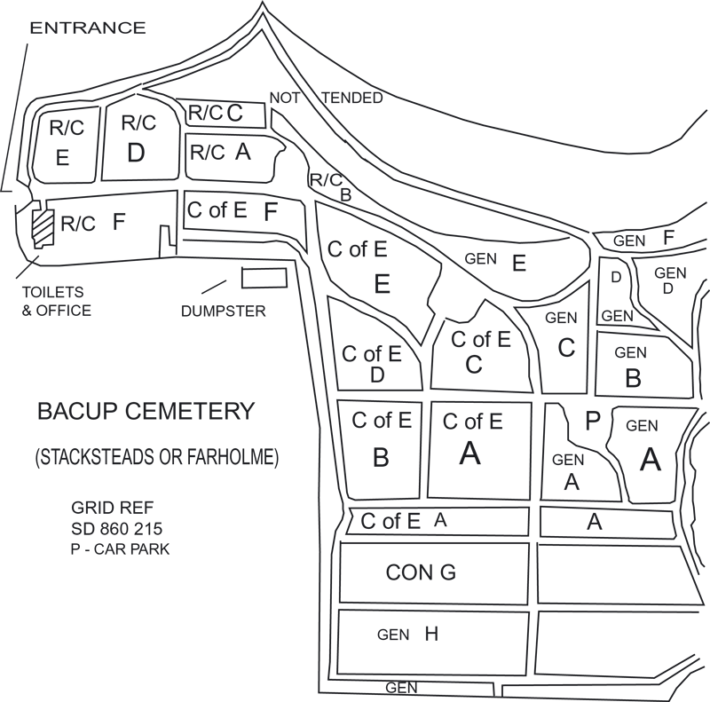 Plan Of Bacup Cemetery